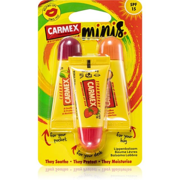 Carmex Minis комплект за пътуване (за сухи устни) SPF 15