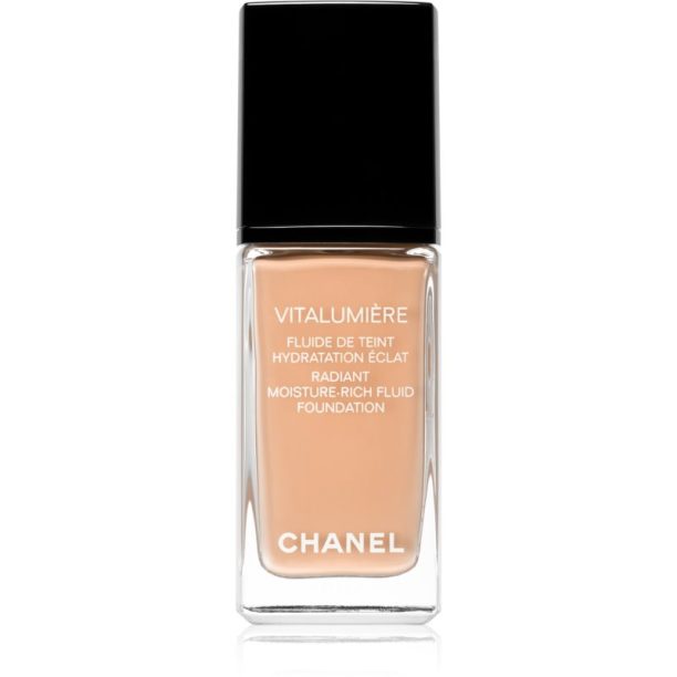 Chanel Vitalumière Radiant Moisture Rich Fluid Foundation озаряващ хидратиращ фон дьо тен цвят 25 - Pétale 30 мл.