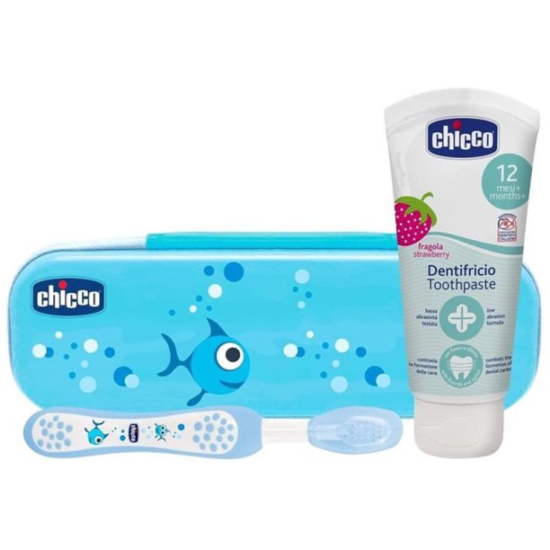 Chicco Always Smiling 12m+ Комплект за дентална грижа Blue (за деца )