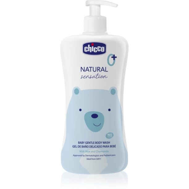 Chicco Natural Sensation Baby нежен измиващ гел за деца от раждането им 0+ 500 мл.