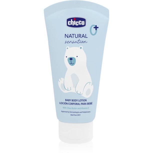 Chicco Natural Sensation Baby тоалетно мляко за тяло за деца от раждането им 0+ 150 мл.