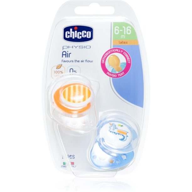 Chicco Physio Air Latex Boy биберон 6-16 m 2 бр.