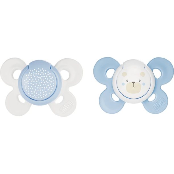 Chicco Physio Comfort 0-6m биберон Boy-Bear/Dots 2 бр.