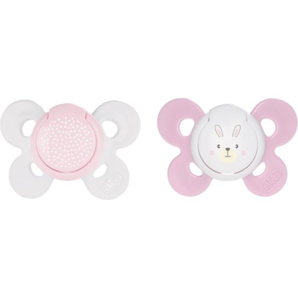 Chicco Physio Comfort 0-6m биберон Girl-Dots/Rabbit 2 бр.