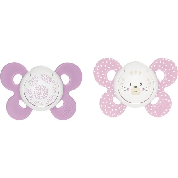 Chicco Physio Comfort 6-16m биберон Girl - Dots/Cat 2 бр.