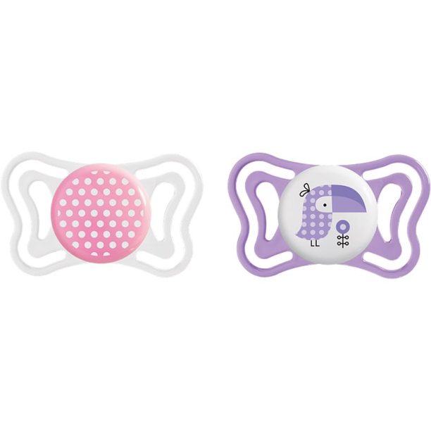 Chicco Physio Light 2-6m биберон Girl-Dots/Toucan 2 бр.