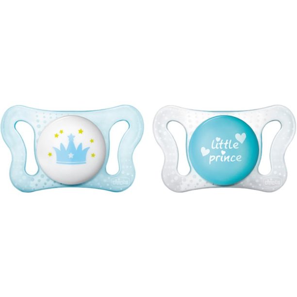 Chicco Physio Micro 0-2 m биберон Boy-Crown/Text 2 бр.