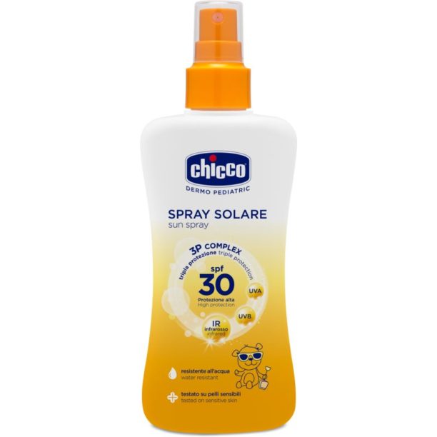 Chicco Sun SPF 30 мляко за загар в спрей SPF 30 150 мл.