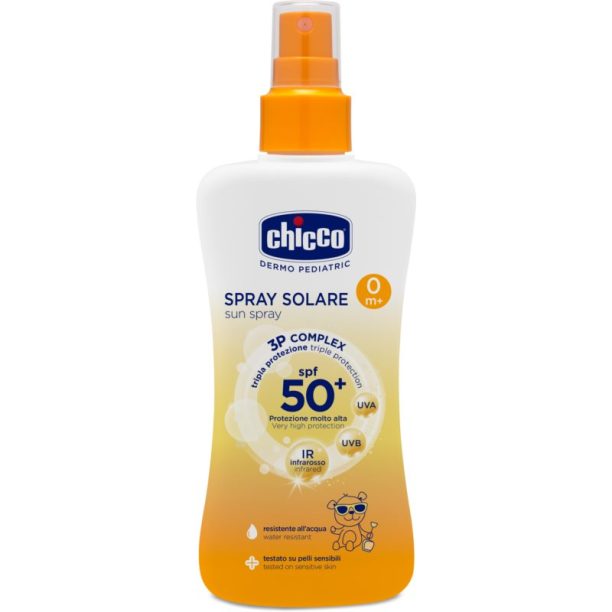 Chicco Sun SPF 50+ мляко за загар в спрей SPF 50+ 150 мл.