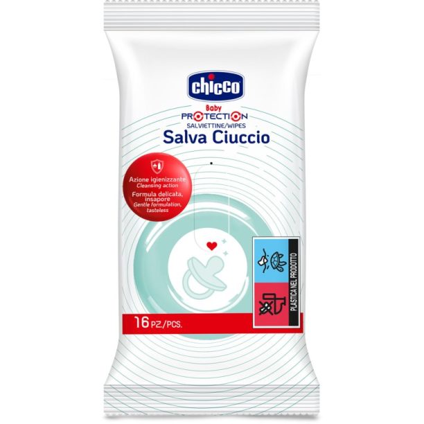 Chicco Wipes мокри кърпички за биберон 16 бр.