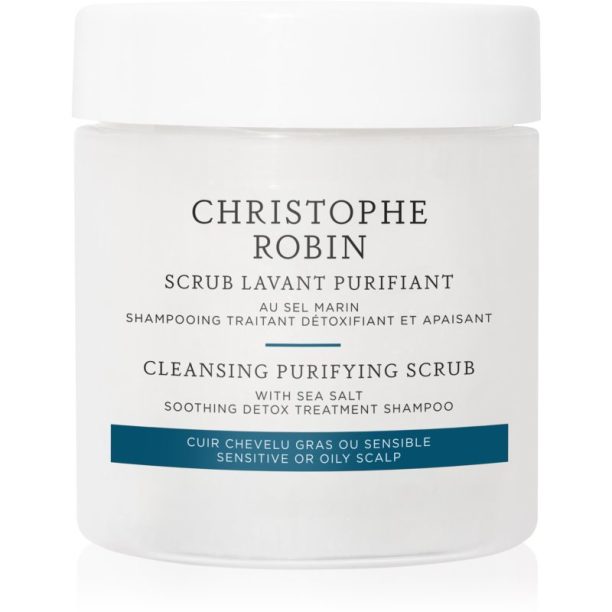 Christophe Robin Cleansing Purifying Scrub with Sea Salt почистващ шампоан с пилинг ефект 75 мл.