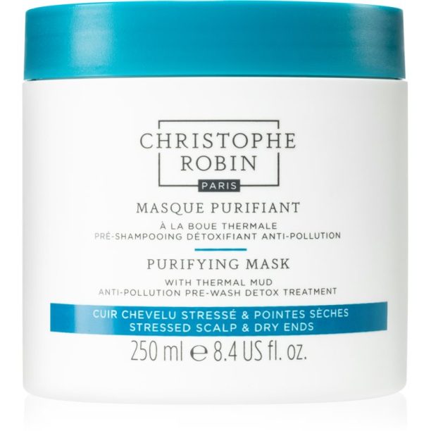 Christophe Robin Purifying Mask with Thermal Mud почистваща маска  за коса