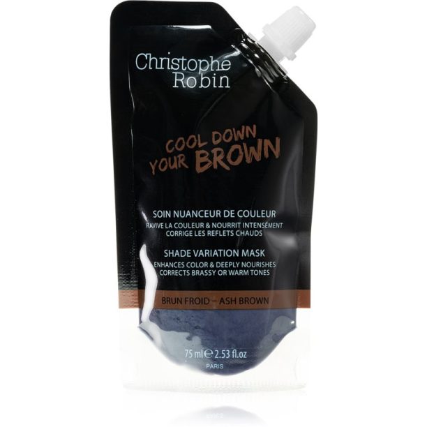 Christophe Robin Shade Variation Mask Възстановяваща цветна маска За коса Ash Brown 75 мл.