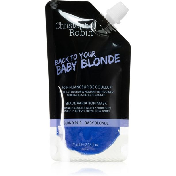 Christophe Robin Shade Variation Mask Възстановяваща цветна маска За коса Baby Blond 75 мл.