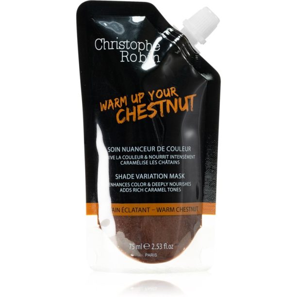 Christophe Robin Shade Variation Mask Възстановяваща цветна маска За коса Warm Chestnut 75 мл.