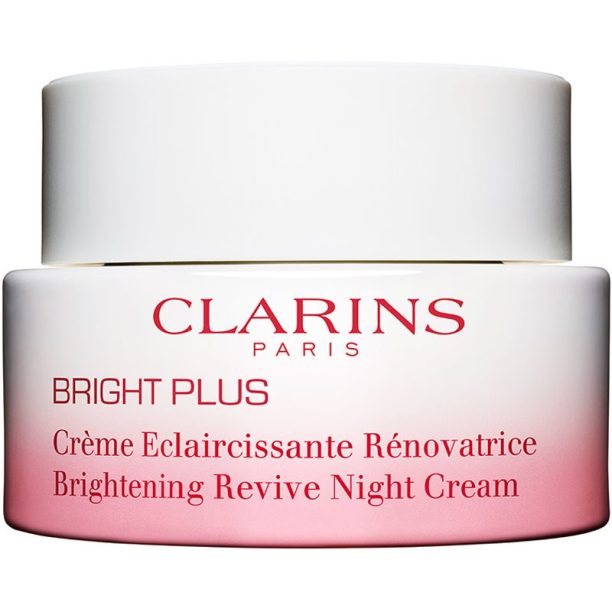 Clarins Bright Plus Brightening Revive Night Cream енергизиращ нощен крем да уеднакви цвета на кожата 50 мл.