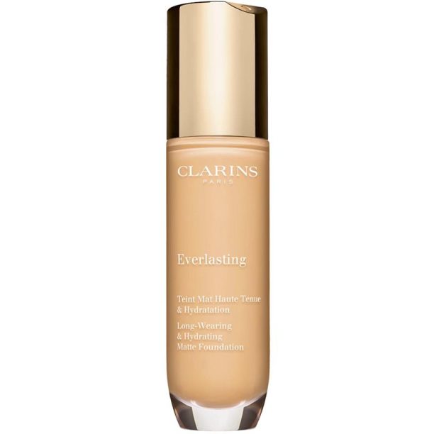 Clarins Everlasting Foundation дълготраен фон дьо тен с матиращ ефект цвят 101W - Linen 30 мл.