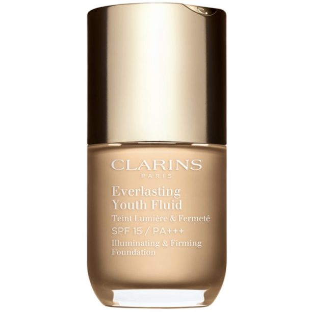 Clarins Everlasting Youth Fluid озаряващ фон дьо тен SPF 15 цвят 101 Linen 30 мл. на ниска цена