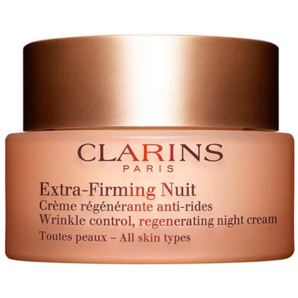 Clarins Extra-Firming Night стягащ нощен крем с регенериращ ефект  за всички типове кожа на лицето 50 мл. на ниска цена