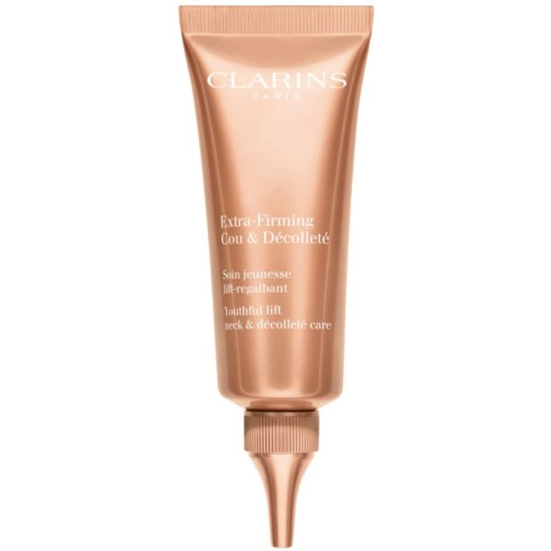 Clarins Extra-Firming Youthful Lift Neck & Décolleté Care стягащ крем за шия и деколте против бръчки и тъмни петна 75 мл.