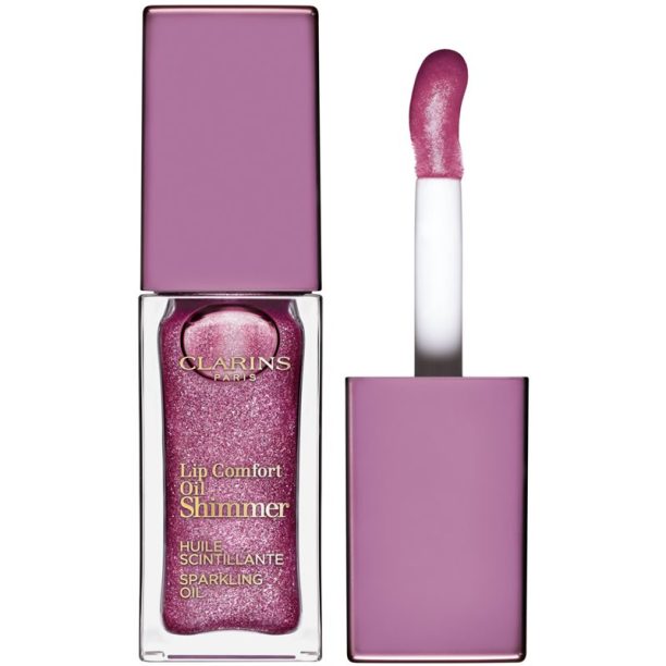 Clarins Lip Comfort Oil Shimmer масло от нар цвят 02 Purple Rain 7 мл.