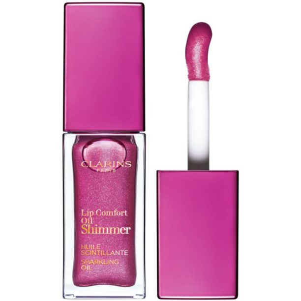 Clarins Lip Comfort Oil Shimmer масло от нар цвят 03 Funky Raspberry 7 мл.