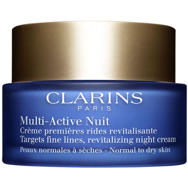 Clarins Multi-Active Nuit Revitalizing Night Cream нощен ревитализищ крем за фини бръчки за нормална и суха кожа 50 мл. на ниска цена