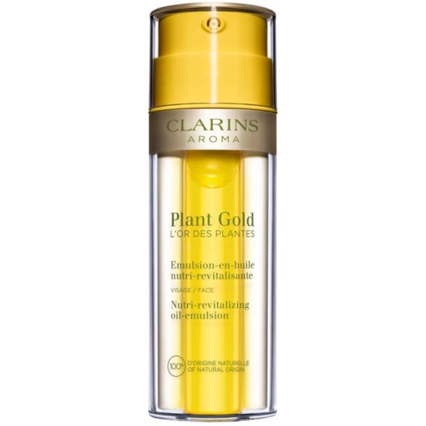 Clarins Plant Gold  Nutri-Revitalizing Oil-Emulsion подхранващо олио за лице 2 в 1 35 мл.