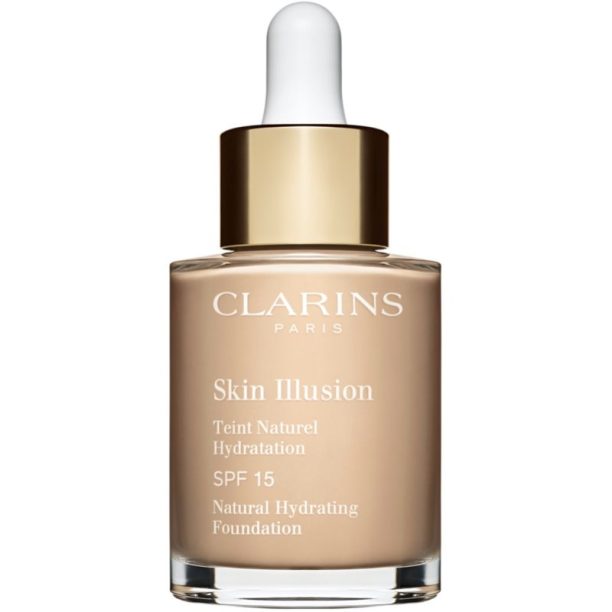 Clarins Skin Illusion Natural Hydrating Foundation озаряващ хидратиращ фон дьо тен SPF 15 цвят 105N Nude 30 мл. на ниска цена