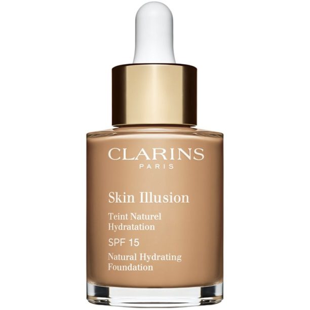 Clarins Skin Illusion Natural Hydrating Foundation озаряващ хидратиращ фон дьо тен SPF 15 цвят 111N Auburn 30 мл.