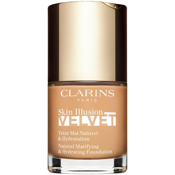 Clarins Skin Illusion Velvet течен фон дьо тен с матов завършек с подхранващ ефект цвят 108.5W 30 мл. на ниска цена