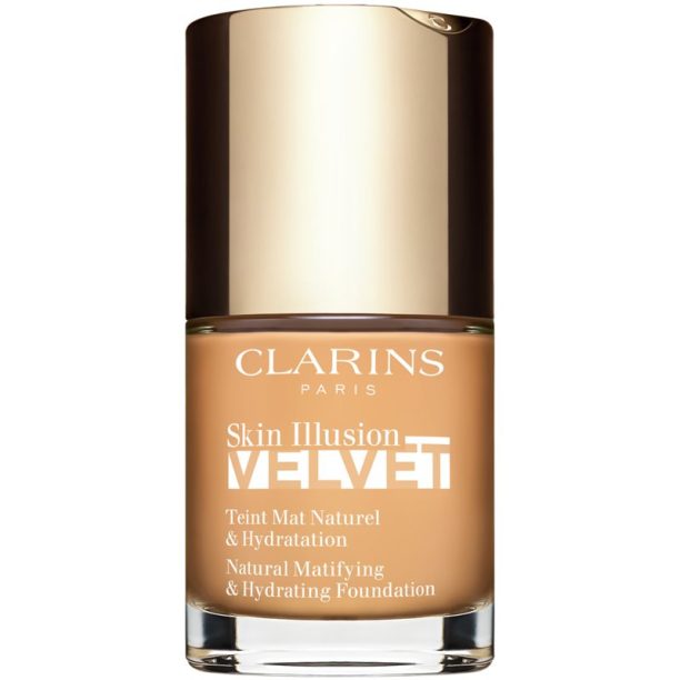 Clarins Skin Illusion Velvet течен фон дьо тен с матов завършек с подхранващ ефект цвят 112.5W 30 мл. на ниска цена