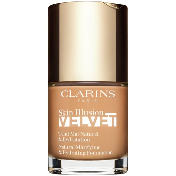 Clarins Skin Illusion Velvet течен фон дьо тен с матов завършек с подхранващ ефект цвят 112C 30 мл. на ниска цена