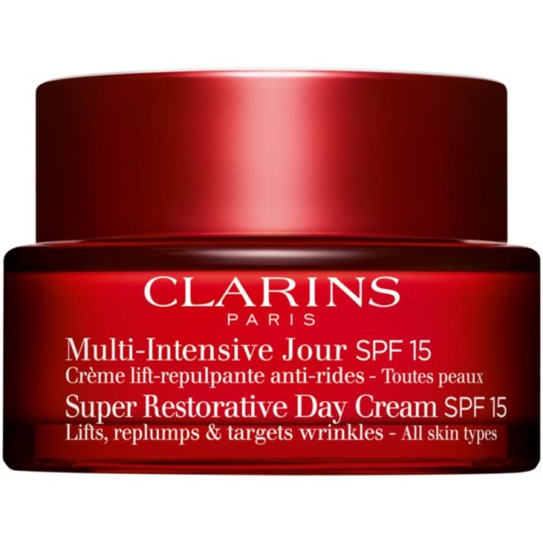 Clarins Super Restorative Day Cream SPF 15 дневен крем за всички типове кожа на лицето SPF 15 50 мл. на ниска цена