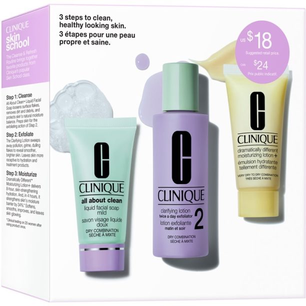 Clinique 3-Step Skin Care Kit Skin Type 2 подаръчен комплект на ниска цена