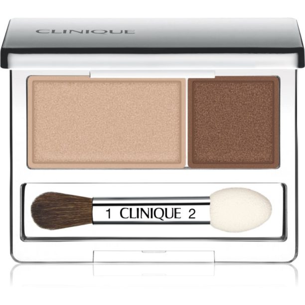 Clinique All About Shadow™ Duo сенки за очи цвят 01 Like Mink 2