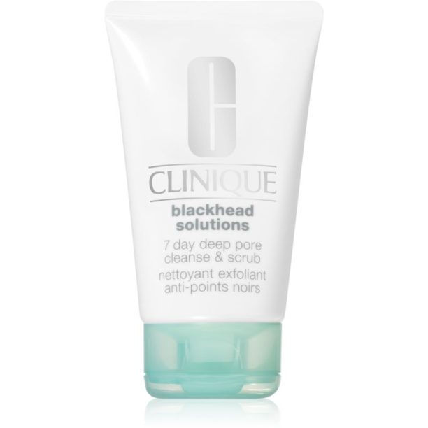 Clinique Blackhead Solutions 7 Day Deep Pore Cleanse & Scrub почистващ пилинг за лице против черни точки 125 мл. на ниска цена