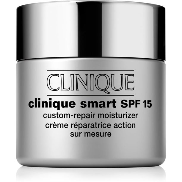 Clinique Clinique Smart™ SPF 15 Custom-Repair Moisturizer дневен хидратиращ крем против бръчки за суха към смесена кожа SPF 15 75 мл. на ниска цена