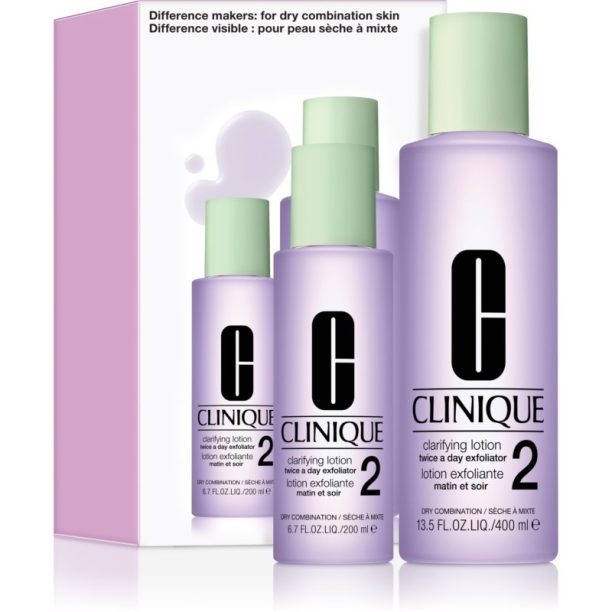 Clinique Difference Makers For Dry Combination Skin подаръчен комплект (за перфектно почистена кожа) на ниска цена