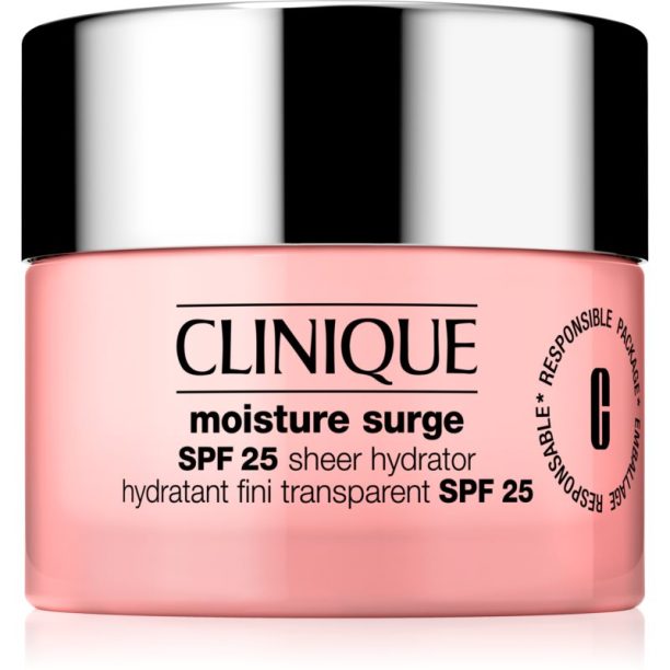 Clinique Moisture Surge™ SPF 25 Sheer Hydrator дневен успокояващ и хидратиращ крем SPF 25 30 мл. на ниска цена