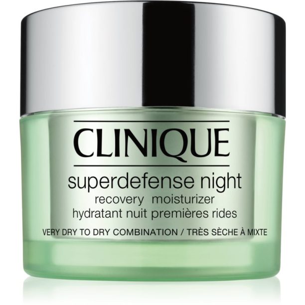 Clinique Superdefense™ Night Recovery Moisturizer нощен хидратиращ крем  против първите признаци на стареене на кожата 50 мл.