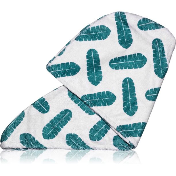 Coco & Eve Microfibre Hair Towel Wrap хавлия За коса 1.0 Leaf Print на ниска цена