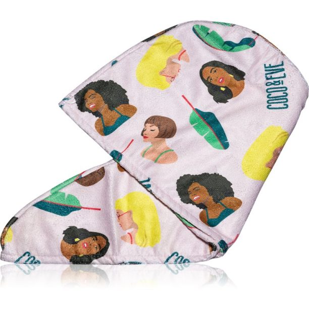 Coco & Eve Microfibre Hair Towel Wrap хавлия За коса 2.0 Girl Print