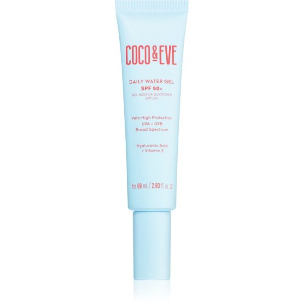 Coco & Eve SPF 50+ Daily Water Gel лек защитен флуид за лице SPF 50+ 60 мл. на ниска цена