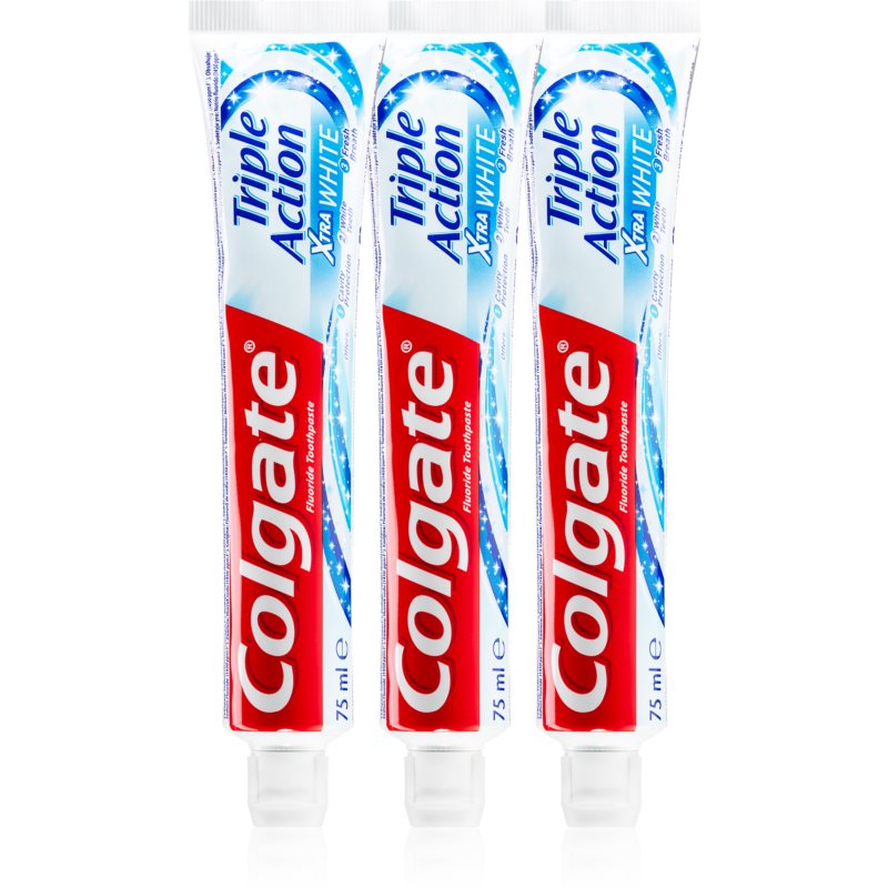 Colgate Triple Action White избелваща паста за зъби за защита от кариес и свеж дъх