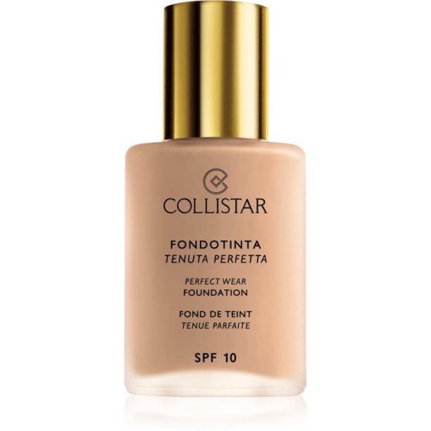 Collistar Perfect Wear Foundation водоустойчив течен фон дьо тен SPF 10 цвят 3.1 Sand 30 мл.