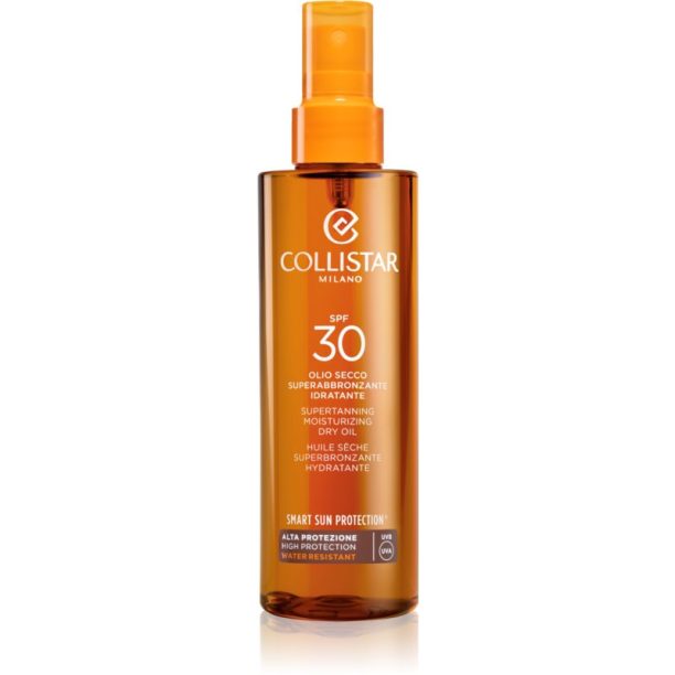 Collistar Smart Sun Protection Supertanning Moisturizing Dry Oil SPF 30 слънцезащитно сухо масло SPF 30 200 мл.