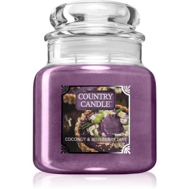 Country Candle Coconut & Blueberry Tart ароматна свещ 453 гр.