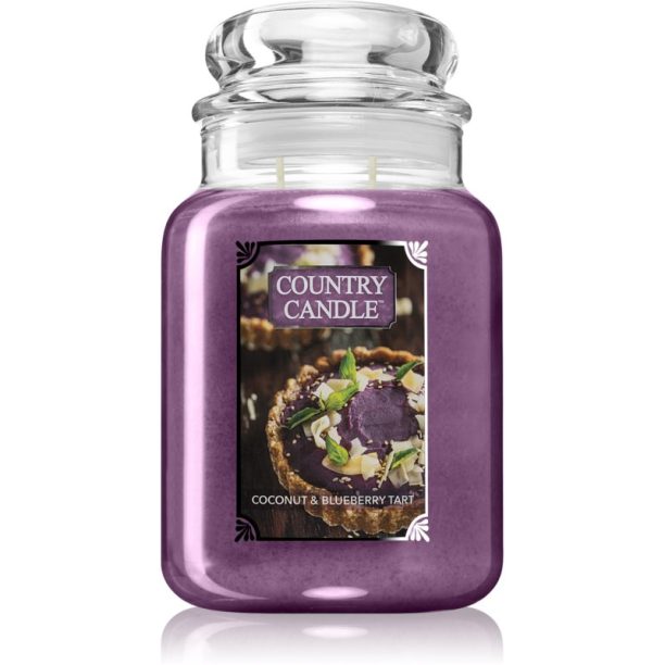 Country Candle Coconut & Blueberry Tart ароматна свещ 680 гр.