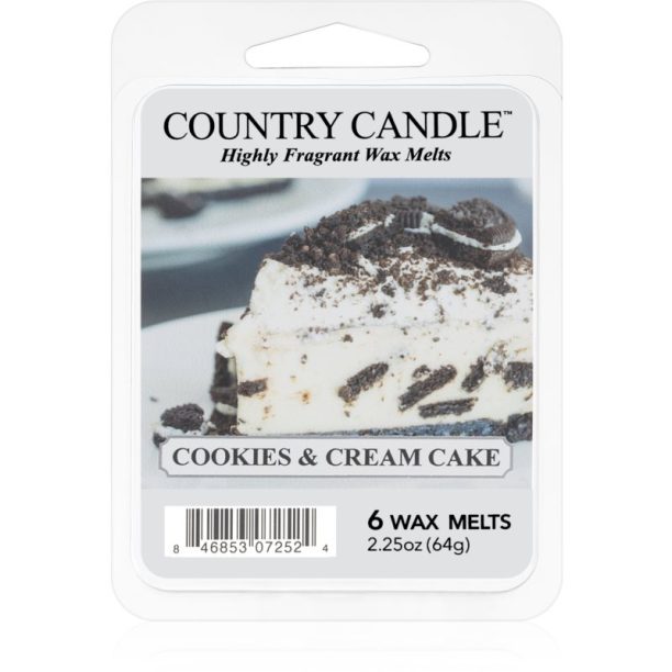 Country Candle Cookies & Cream Cake восък за арома-лампа 64 гр.